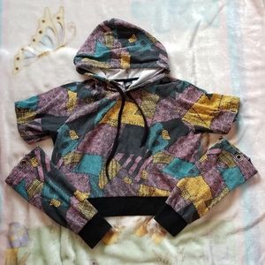 Disney nightmare before christmas cropped hoodie